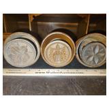 Group of Three(3) Vintage Wooden Butter Press/Butter Molds...