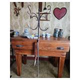 Vintage iron weathervane 53.5" tall x 17.5" across vane...