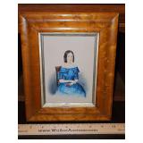 Vintage original framed 7.25x9" watercolor of Mary Sullivan w/COA in excellent vintage condition...