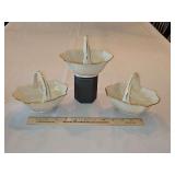 Collection of Three(3) NEW Vintage Lenox Sans Souci Baskets Hand Decorated w/24-K Gold...