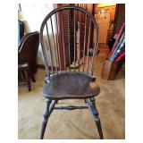 Vintage Bow Back Side Chair Made-To-Order by David T. Smith & Co. Morrow, OH; 17" seat w x 16" seat d x 22" seat back h x 17" seat h x 38" total h in excellent vintage condition...