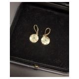 Gold Evil Eye Gem Earrings