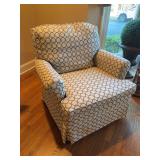 Custom Upholstered Swivel Rocker