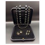 Opal/Gold Necklaces and Gold and SS Earrings