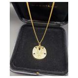 14KT Gold Sand Dollar Necklace