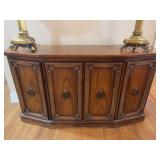 Beautiful Mahogany Credenza w/ Brass