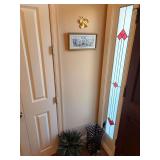 Entry Must-Haves! Framed Art, Brass Clover, Umbrella Stand, Plant and Frog