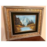 Unique Vintage Oil Landscape Painting