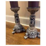 A Pair of Chinoiserie-Style Candlestick Holders