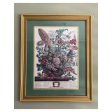 Print is "Twelve Months of Flowers, August" by Robert Furber