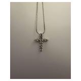 20CT Diamond 14KT Cross Necklace w/14KT Chain