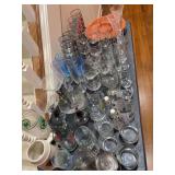 HUGE 60+ ASSORTMENT of Gold Rim Liberty Bowl Glasses, Notre Dame Mugs, Dupont Glasses, Tumblers, Martini and More!