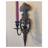 Pretty Victorian Style Brass Wall Sconce Candle Holders