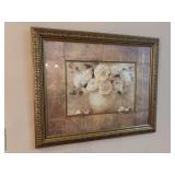 Albena Hristova Framed Print of the Painting "Bouquet of White Roses"