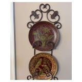 Raymond Waites Decor Plates and Iron Hanger