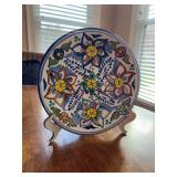 Floral Mexican Talavera Plate