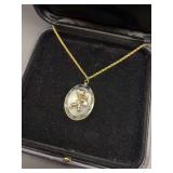 Rare Vintage Crystal Drummer Boy Pendant Necklace