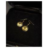 Adajio Black and Gold Dangle Earrings