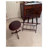 Bombay Table and Folding Luggage Rack