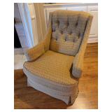 Deep Tufted Armchair w/Diamond Pattern