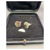 Mens cufflinks sterling silver with broken/missing pieces