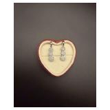 Gorgeous White Gold Cluster Diamond Earrings