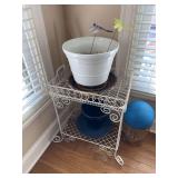 Bakers Rack with Planters and Decor