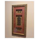 Framed Shadow Box and Rustic Keyhole and Keys