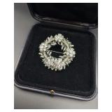 Stunning Vintage Trifari Wreath Brooch