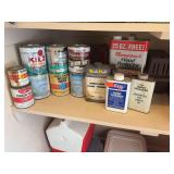 Cans for Wood, Paint Thinner, and Buckets of Sealer/Primer