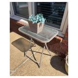 Medium Glass Top Patio Table