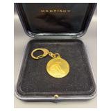 Dupont 1989 Texas City Start-Up Bronze Coin Keychain