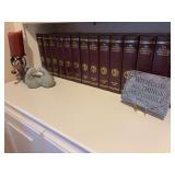 Collection of National Geographic Books and Shelf Decor