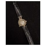 Women’s Avon Leather Crystal Swan Watch