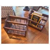 A Pair of Wooden Magazine Racks
