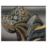 Pair of Sequin Black Shoulder Strap Handbags