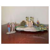 Thomas Kinkade Lamplight Hawthorne Village Collection “Lamplight Bridge” sculpture…..7-1/4 2-1/4” tall…..sculpture A5509