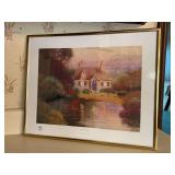 Authentic Thomas Kinkade “Pastel Cottage” limited edition color sketch print (341/4267) with COA…..20-1/2 x 16-1/2
