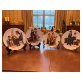 Collection of (4) Norman Rockwell collector plates…..6-1/2”D