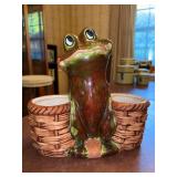 Fun and festive double sided fog planter…..8-3/4” long x 9-1/4” tall