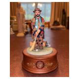 Emmett Kelly “The Caddy” Clown Music Box….working condition….plays The Impossible Dream…..5-2/2” tall