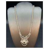 Vintage Mid-Century Rhinestone Necklace - Art Deco Style - 1950s…..perfect for the upcoming holidays