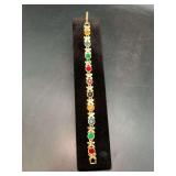 Gorgeous multi-color stone tennis bracelet….7”