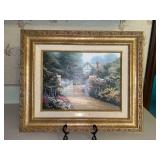 Authentic Thomas Kinkade “Hidden Cottage I” limited dated edition oil on canvas print (11 - 1997) with COA…..part of the Kinkade Classics Collection…..17-1/2 x 14-1/2