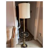 Very nice vintage MCM Brass Base Floor Lamp with pleated shade…..57-1/2” tall