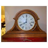 NIB Howard Miller Worthington Mantel Clock 613-102 - Oak Yorkshire Finish, Solid Brass Bezel, Glass Crystal, Key-Wound…..working at time of listing