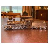 HO Gauge Pacific Fast Mail United Brass MA&PA 2-8-0 Locomotive & Tinder in original box….does show tarnish and has MA&PA on side in what appears to be Sharpie