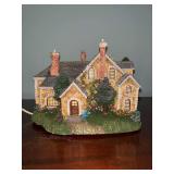 Thomas Kinkade Lamplight Hawthorne Village Collection “Spring Gate Manor” lighted cottage…..8-1/2 x 6-1/4” tall