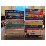 Random grouping of 21 various genres VHS tapes…..Barry Manilow, Sports, Comedy