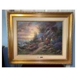 Authentic Thomas Kinkade “Seaside Hideaway - Seaside Hideaways I” limited edition oil on canvas print (188/2450) with COA…..32/1-2 x 26-1/2